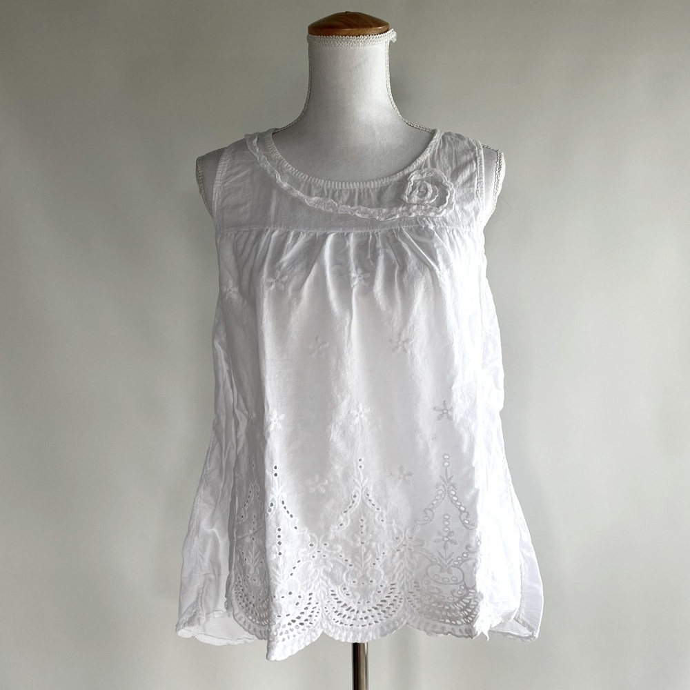 Sandra Fellini Embroidered Eyelet Tank - NSF